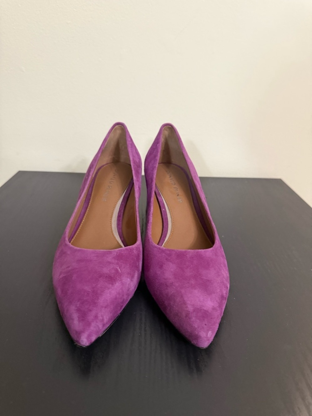 Donald Pliner Women's Suzette Kid Suede Pointed Toe Pump Purple Size 9.5 NWOB - Picture 2 of 7